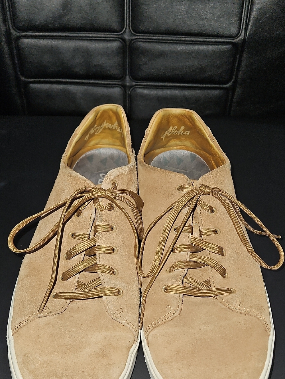 Olukai- Lae'Ahi Li Kala Brown Leather Lace-Up Shoes Size 11.5